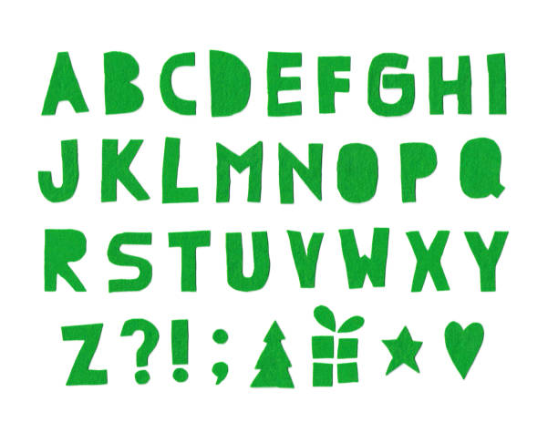 Handmade Green Felt Alphabet Letters