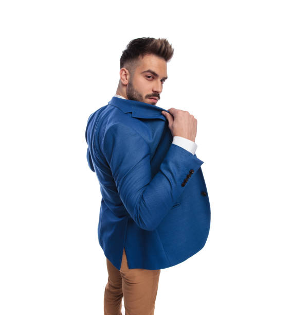 istock back view of man opening or closing his lounge jacket 1149227270