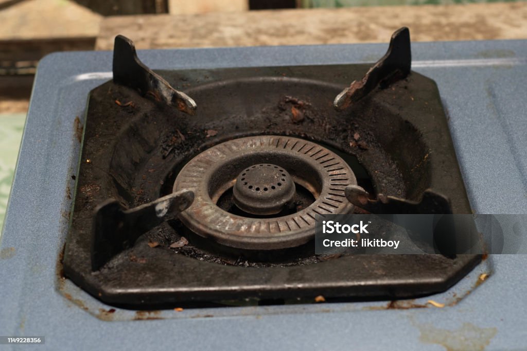 Gas burner tip dirty Art Stock Photo