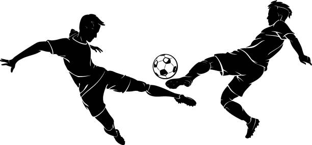 illustrations, cliparts, dessins animés et icônes de match du tournoi de football - soccer vector silhouette professional sport