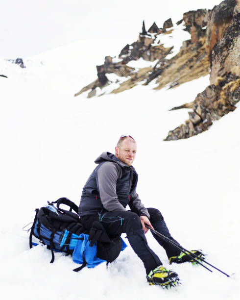 istock A man makes the approach under the mountain Elbrus. North Caucasus. Russia 1149234936
