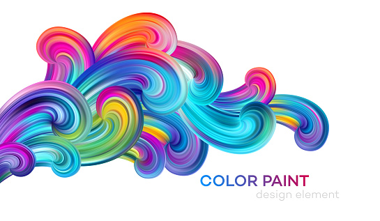 Modern colorful flow poster. Wave Liquid shape color paint. Art design for your design project. Vector illustration EPS10