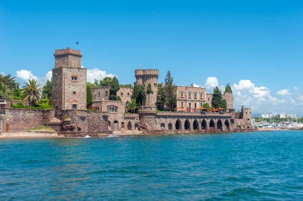 Mandelieu-la-Napoule, France - May 23, 2015: The castle de la Napoule in Mandelieu-la-Napoule in the Department Var of the province Provence-Alpes-Cote d´Azur