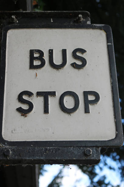 istock Vintage bus stop sign 1149238337