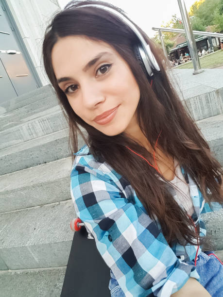 istock Urban girl making selfies downtown 1149239291