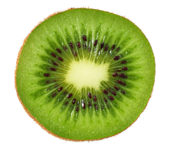 istock Slice of kiwi fruit isolated on white background 1149242985
