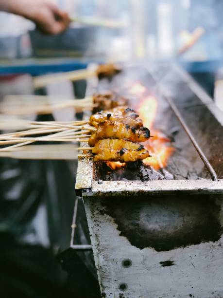 istock Street satay with busy background 1149244562