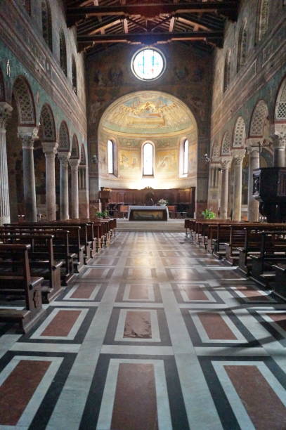 Interior of San Secondiano cathedral in Chiusi