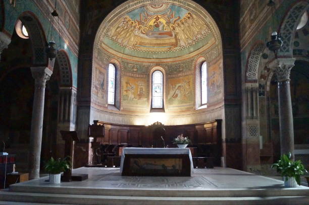 Interior of San Secondiano cathedral in Chiusi