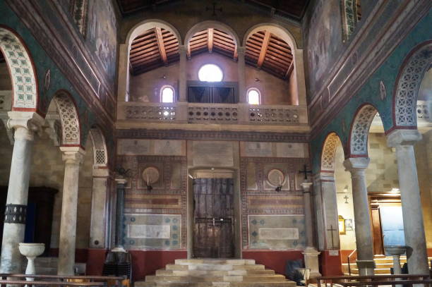 Interior of San Secondiano cathedral in Chiusi