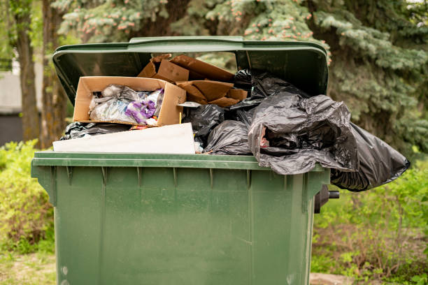 istock metal green old fulled with trash garbage container, nature pollution concepts 1149254453