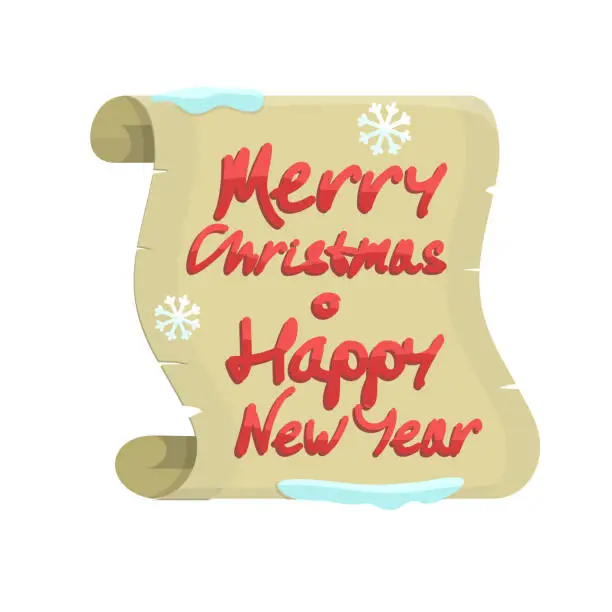 Vector illustration of Merry Christmas and Happy New Year Colorful Banner