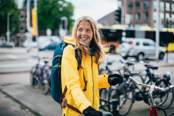 Dutch woman with bicycle