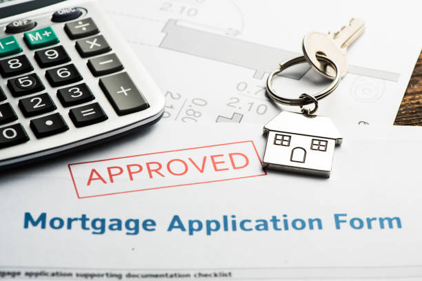 istock Approved mortgage loan agreement application. Close. 1149269012