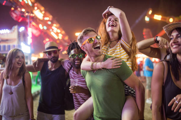 istock Friends at amusement park 1149269539