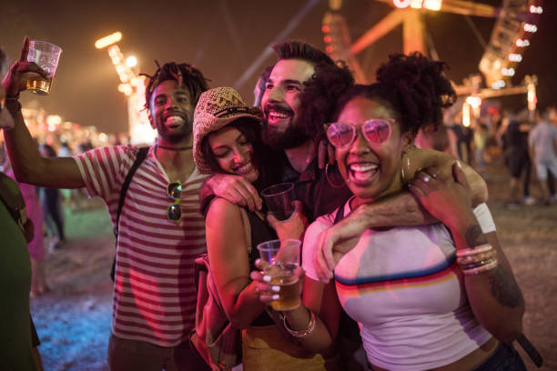 istock Friends at amusement park 1149269586