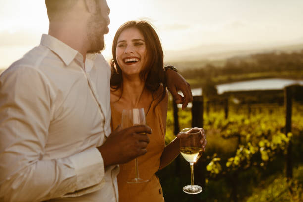 istock Couple on a romantic date in a vineyard 1149270346
