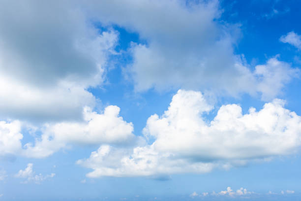 istock Blue sky white cloud white background. Beautiful sky and clouds in the afternoon. Bright sky, good weather, strong sun, beautiful skin, natural. 1149270689