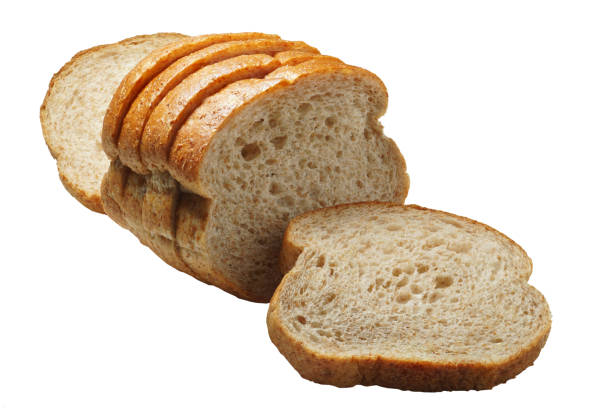 istock Whole wheat bread isolated on white background. This image stacked with clipping path for advertising. Nutrition fact and clean food good taste ideas concept. 1149271045