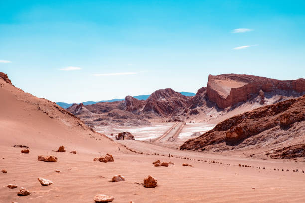 Valley of the Moon in the desert of Atcama, Chile stock photo