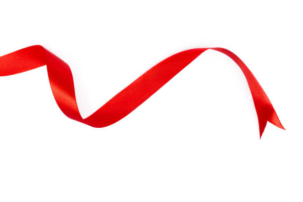 istock Red ribbon collection isolated on white 1149273405