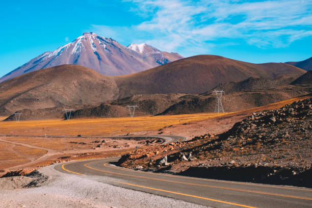 Cordilherias of the Andes, Atacama Desert in Chile stock photo