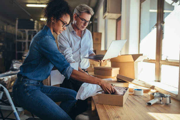 istock Drop shipping business partners working together 1149273823