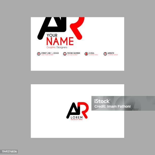 Simple Business Card With Initial Letter Ar Rounded Edges Ra Logo Can Be Used For Marketing Advertising Promotion Company Logo Identification Business Card Banner Flayer Post Office Agency Stock Illustration - Download Image Now