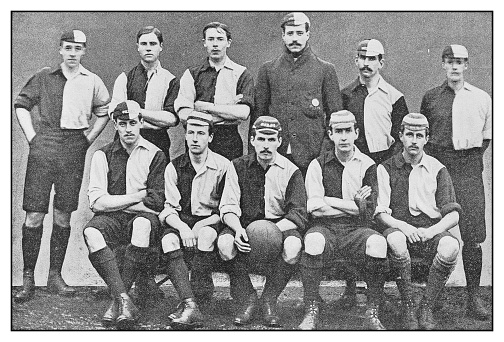 Antique photo: Football soccer team, Oxford University