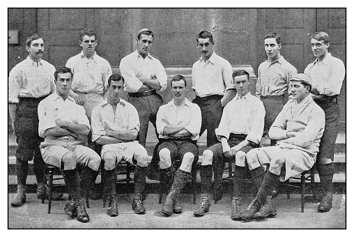 Antique photo: Football soccer team, King's College Hospital