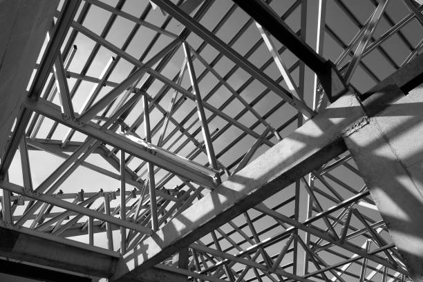 istock Structure of steel roof frame. 1149280531