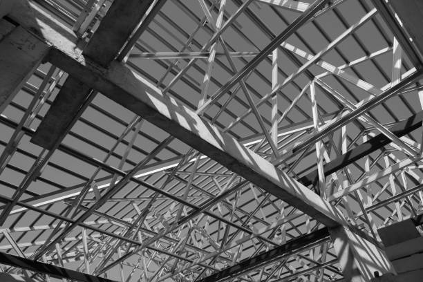 istock Structure of steel roof frame. 1149280582
