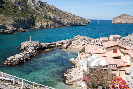 Marseille, Les Goudes Village and the Baie des Singes famous beach and creeks in the National Parc of Calanques