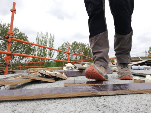 istock A construction worker has an accident while walks through a site with debris and stepping on a nail 1149280651