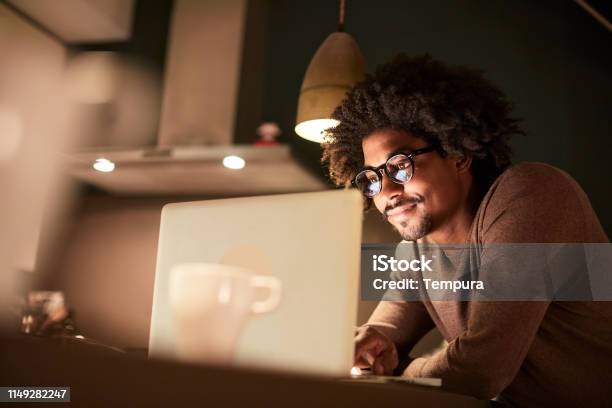 Lifestyle Late Night Working Barcelona Stock Photo - Download Image Now - E-Learning, People, Laptop