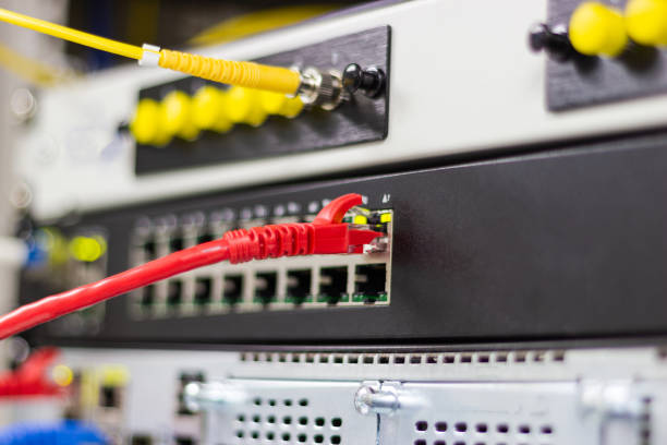 istock The network cables to connect Lan port 1149282258