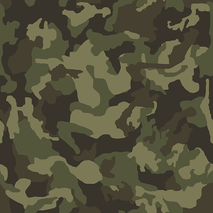 Texture seamless vector military camouflage.Abstract army and hunting masking ornament.
