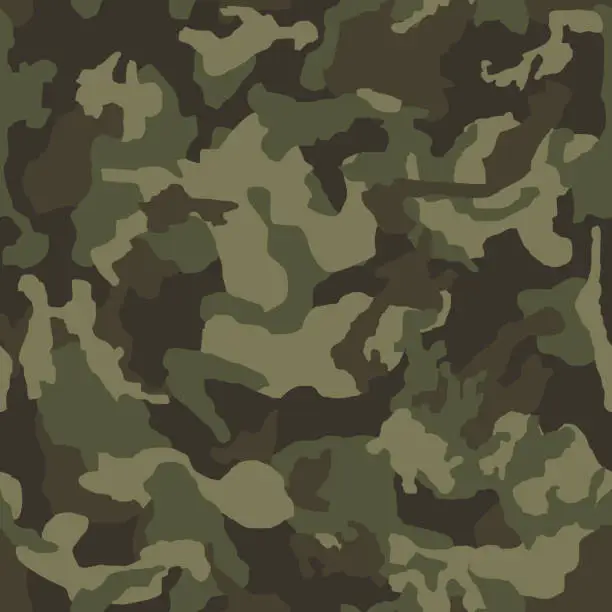 Vector illustration of Modern seamless vector military camouflage background for cloth
