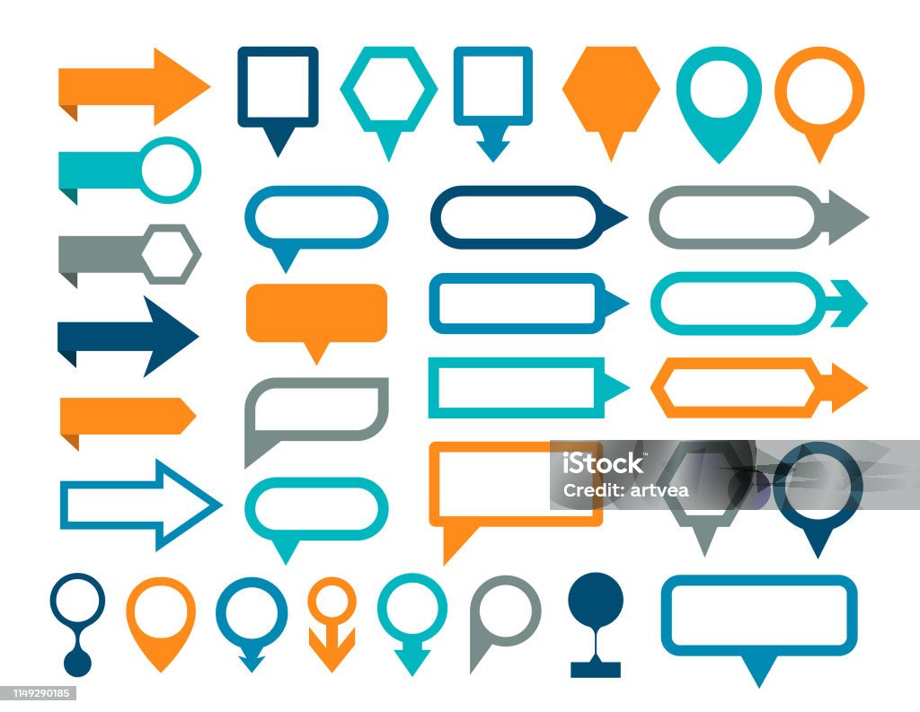 Map Pointer Plot Map Pointers Stock Illustration - Download Image Now - Infographic ...