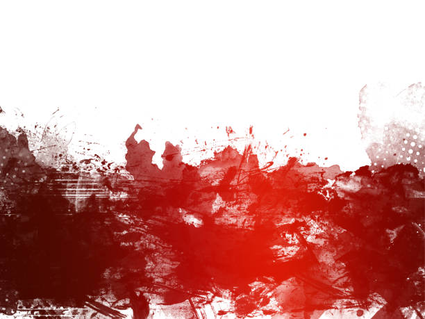 istock Red Abstract Artistic Watercolor Paint Background 1149292204