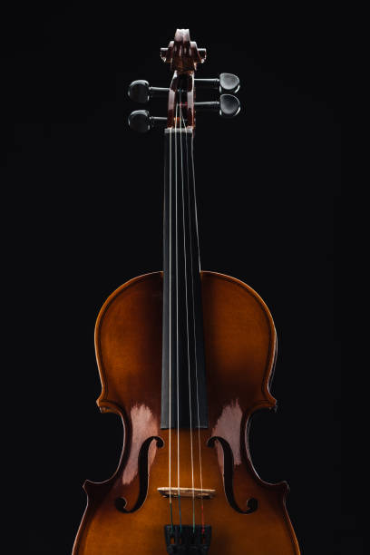 istock top view of classical wooden violoncello isolated on black 1149294632