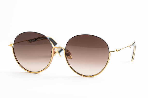 istock Luxury sunglasses isolated on white background. With clipping path for artwork or design. Light brown. 1149296639