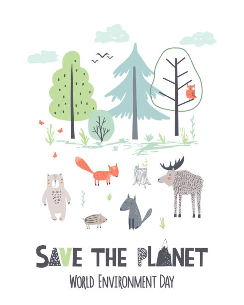 Save The Planet Hand Draw Vector Illustration Of Earth Day Stock  Illustration - Download Image Now - iStock