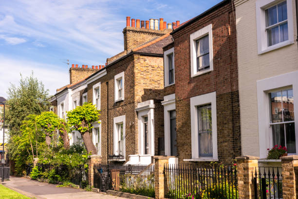 casas en el este de londres - hackney fotografías e imágenes de stock