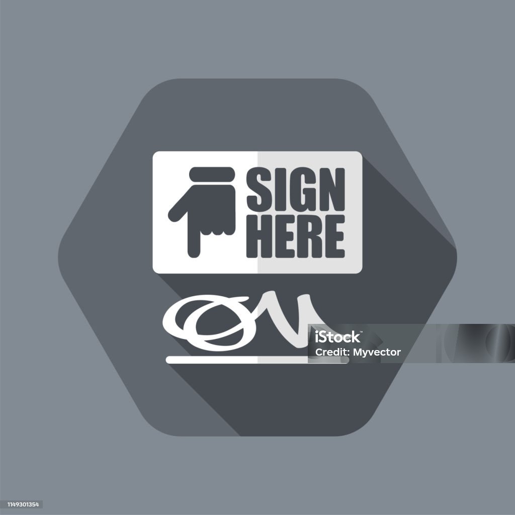 On File Sign Sign On Document Stock Illustration - Download Image Now - Agreement ...