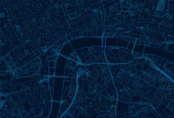 Vector illustration of London City Map