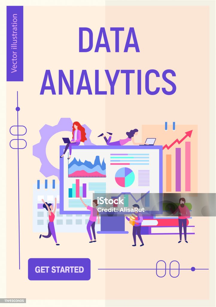 Poster Data Analytics Stock Illustration - Download Image Now ...