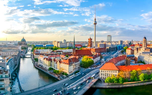 istock Berlin cityscape with Berlin cathedral and Television tower, Germany 1149305446