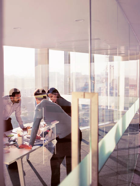 istock Business colleagues talking in planning meeting 1149306581