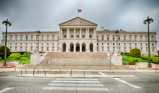 The Parliament Building of Portugal in Lisbon.